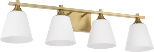 Light gold bathroom vanity - 4-light,