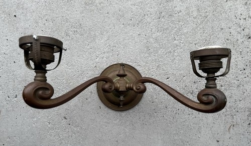 Antique brass sconce - light, old